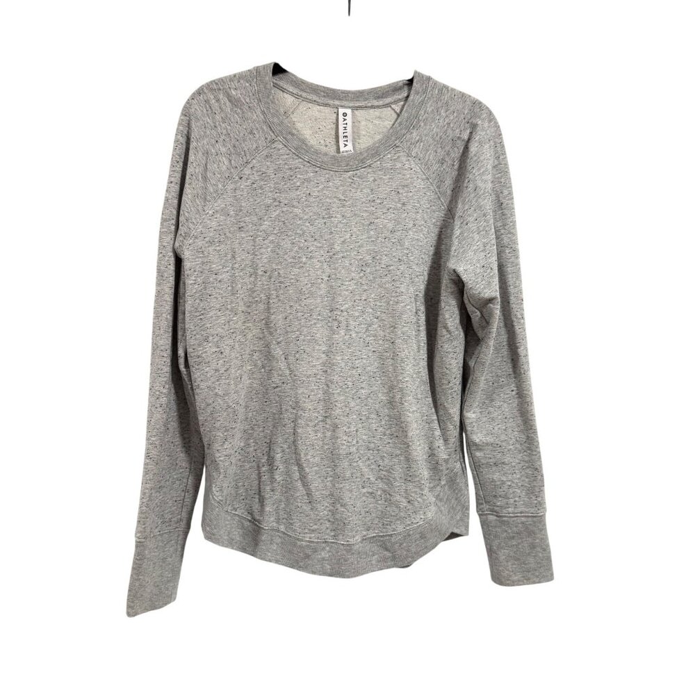 Athleta Mindset Textured Sweatshirt‎ Gray Size MP